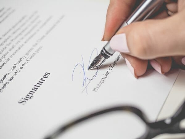 Signing Legal Agreement